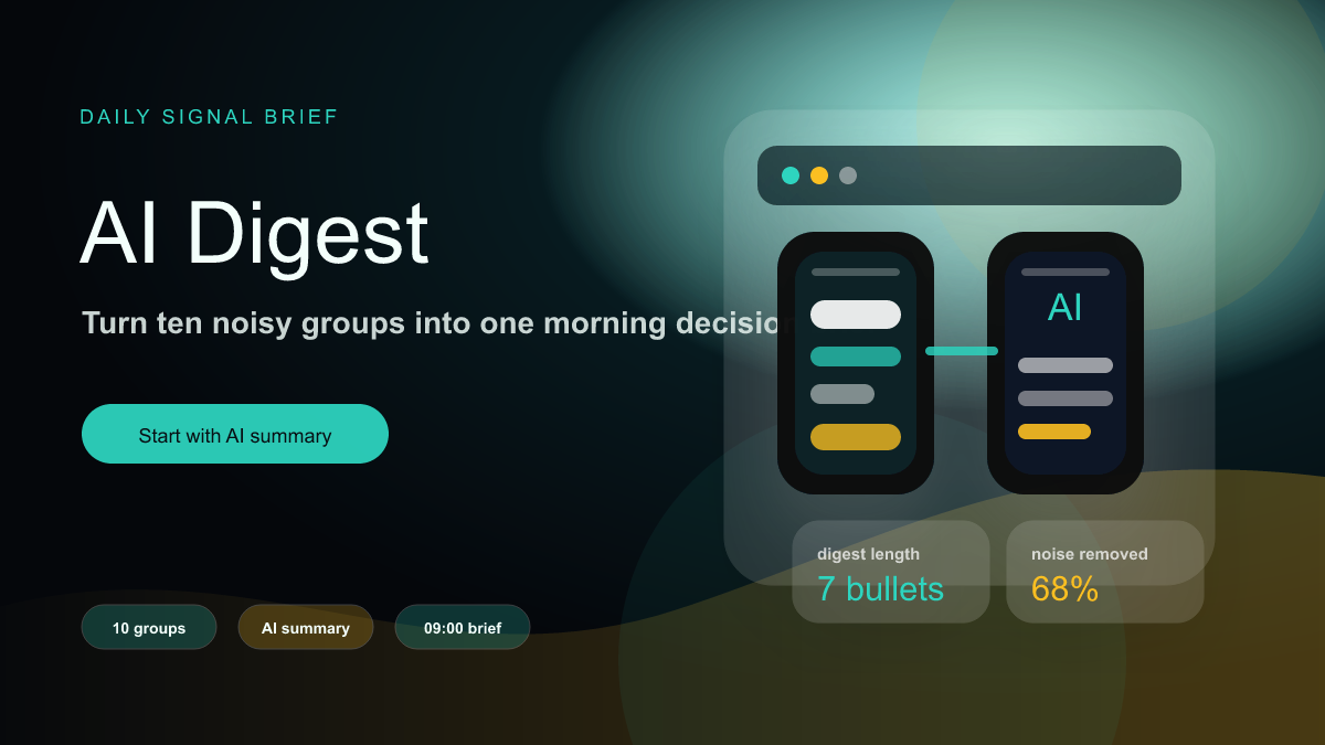AI Daily Digest for Telegram Groups