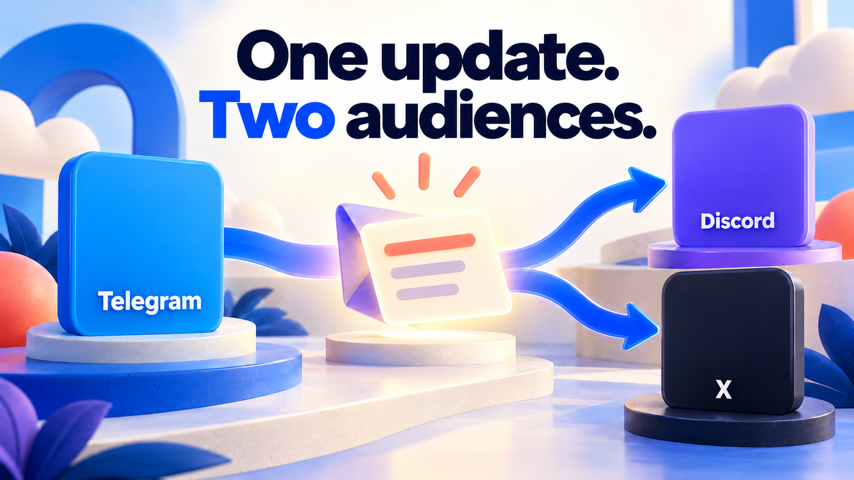 Telegram Product Announcements to Discord and X: Two Audiences