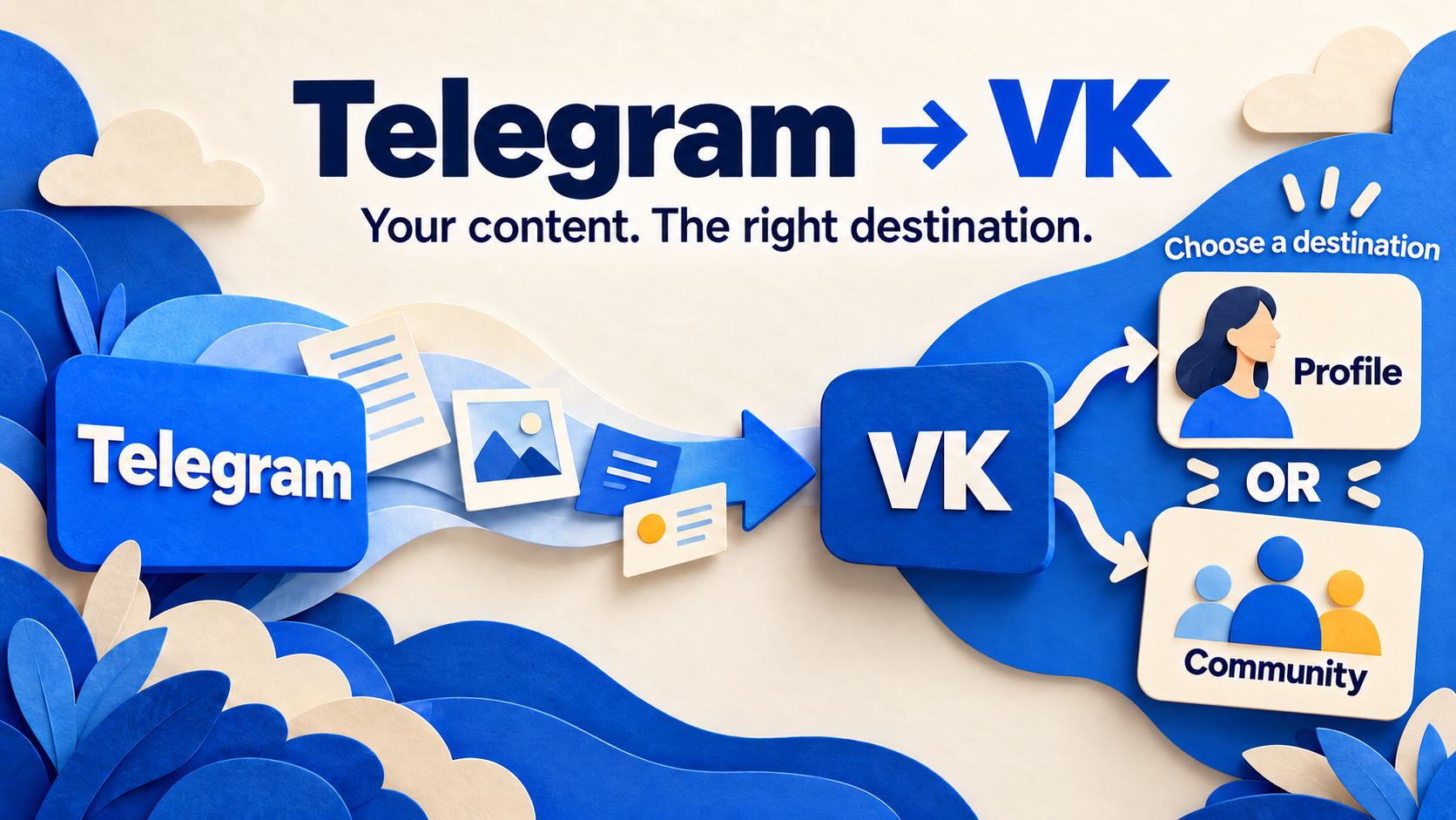 Auto Forward Telegram to VK: Choose the Right Profile or Community