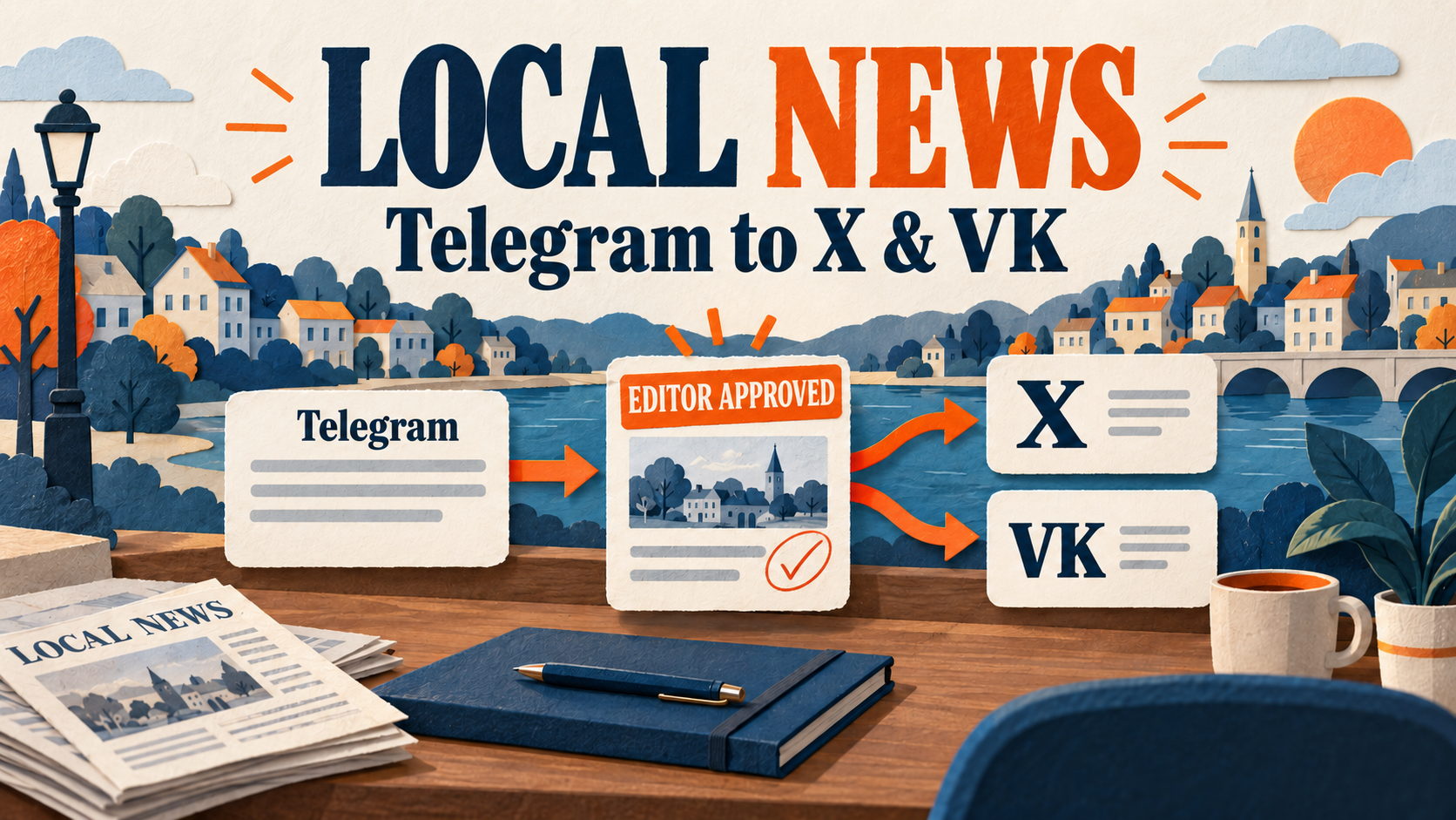 Publish Local Telegram News to X and VK: An Editor’s Workflow