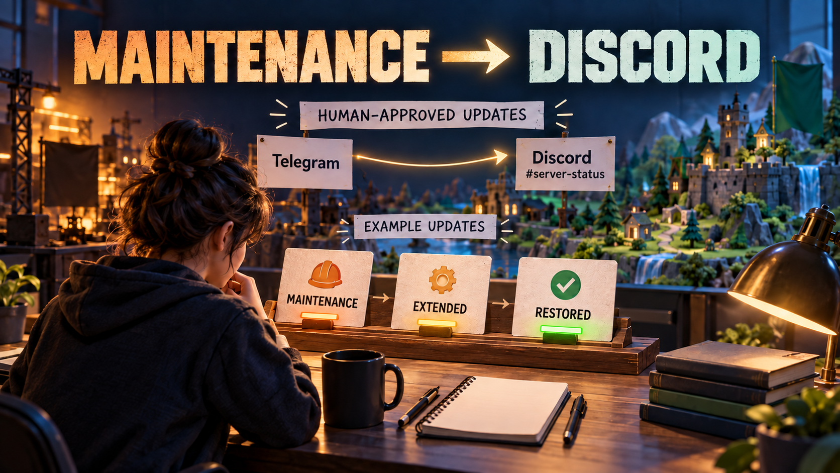 Telegram Game Maintenance Updates to Discord: Status Templates